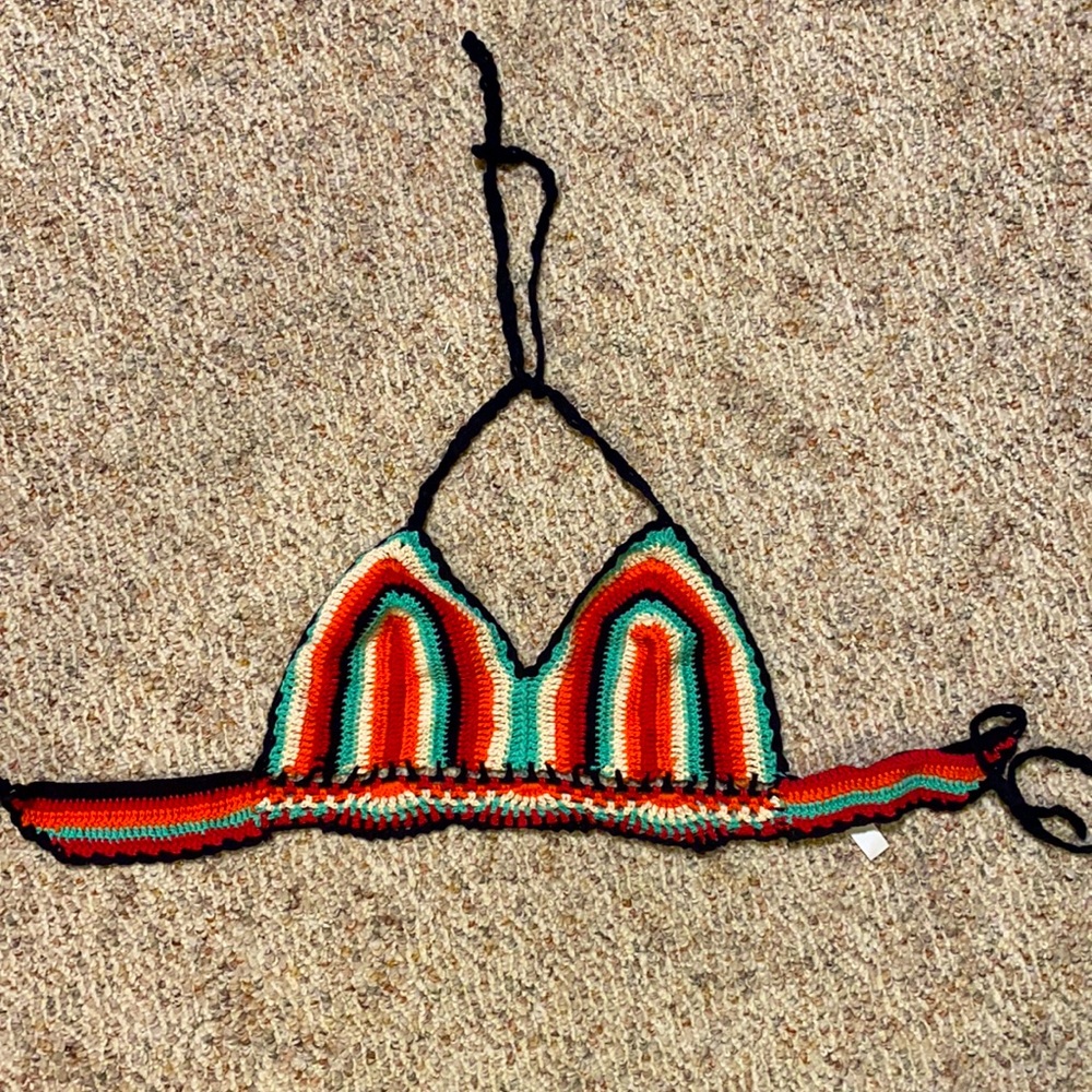 homemade vintage crochet crop top